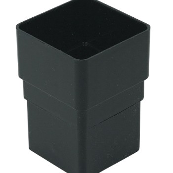 Square Line Downpipe Joiner Socket - Black