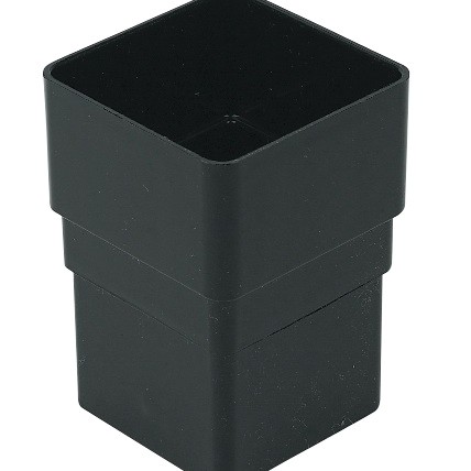 Square Line Downpipe Joiner Socket - Black