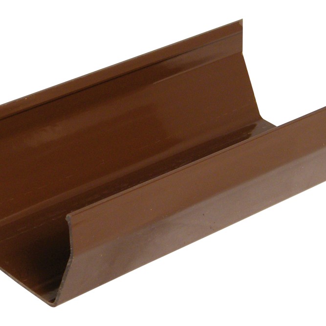 Square Line Gutter 2M - Brown