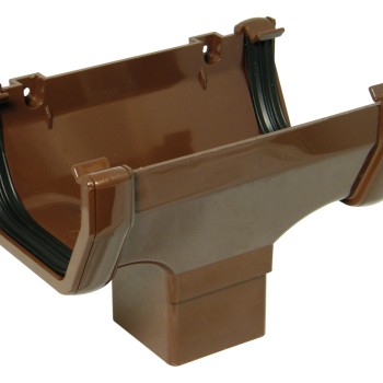 Square Line Gutter Running Outlet- Brown