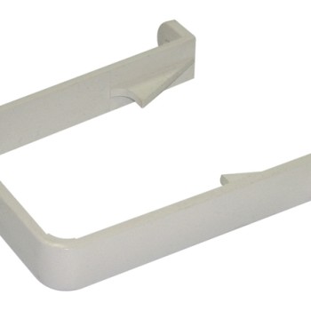 Square Line Downpipe Clip 65mm - White