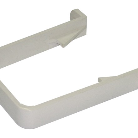 Square Line Downpipe Clip 65mm - White