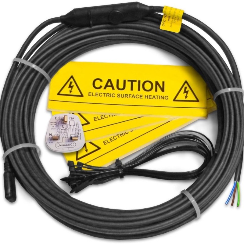4m Pre-made (12W L/m) Frost Protection Trace Heating Kit with Thermostat