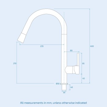 Pull Out Kitchen Mixer Matt Black 