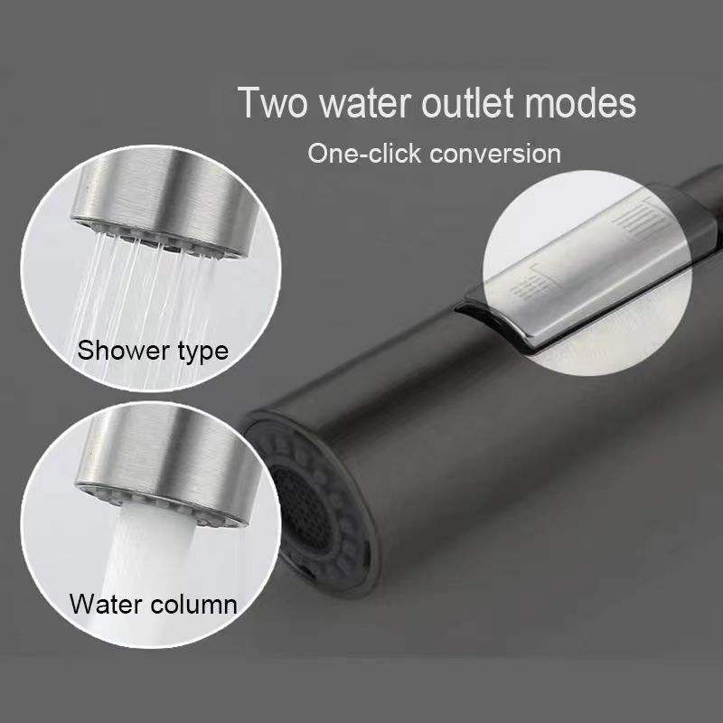 Pull Out Kitchen Mixer Stainless Steel 