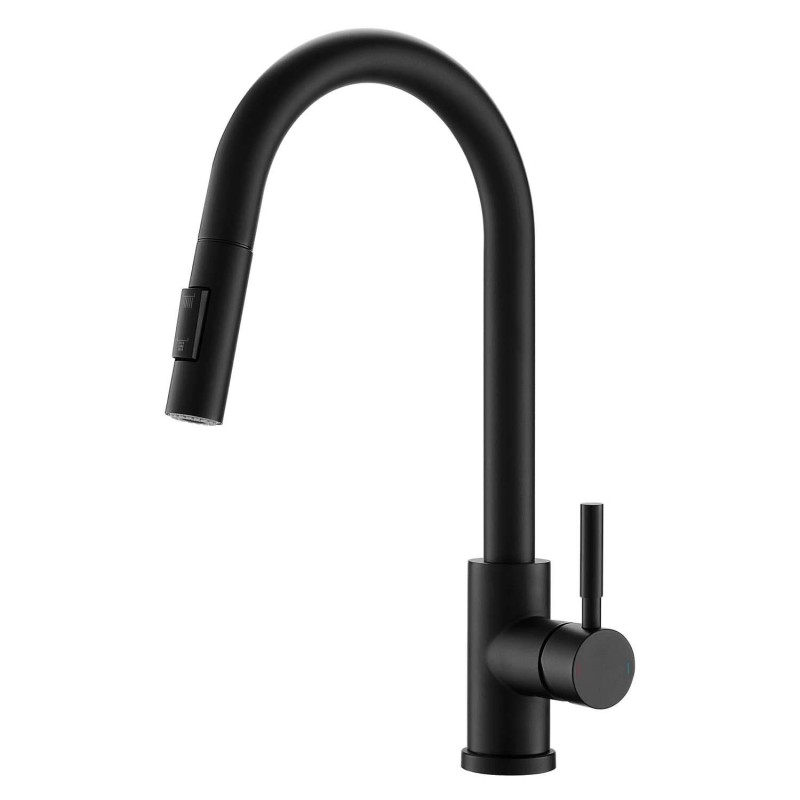 Pull Out Kitchen Mixer Matt Black 