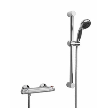 GEM Bottom Outlet Thermostatic Shower Mixer And Riser Rail Kit