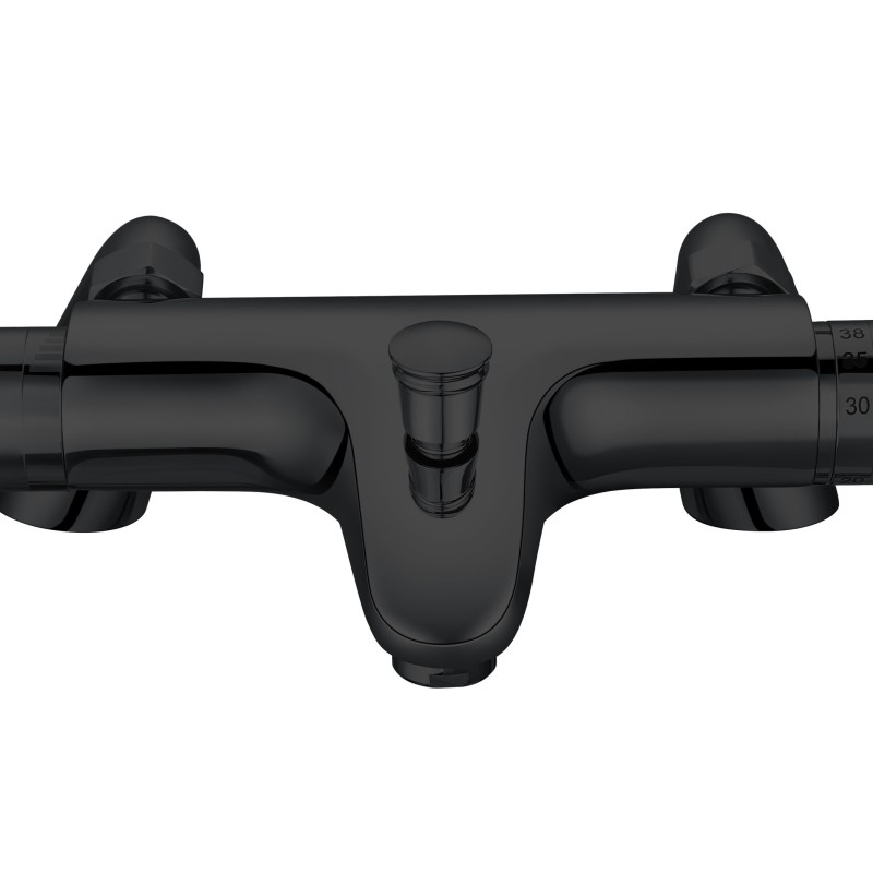 Nowton Thermostatic Bath Filler Shower Valve Black