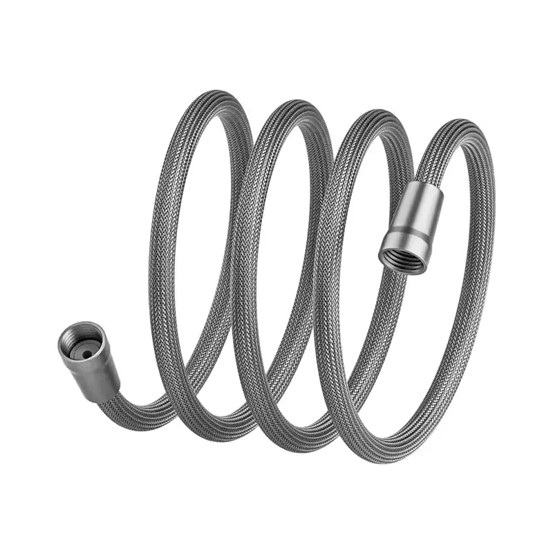 1.5m Nylon Braided Shower Hose Grey