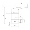 Caravan Shower Tap with 1/2" Swivel 