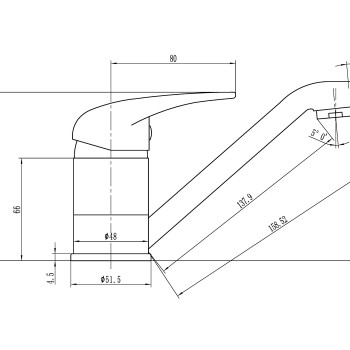 Chrome Single Lever Touring Caravan / Motorhome Mixer Tap