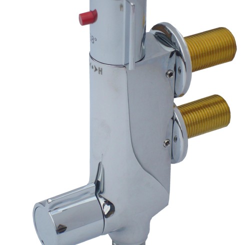 V100 Vertical Thermostatic Shower Mixer Valve 45mm Centres