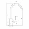 Manhattan Single Lever Kitchen Mixer Satin Stainless Steel
