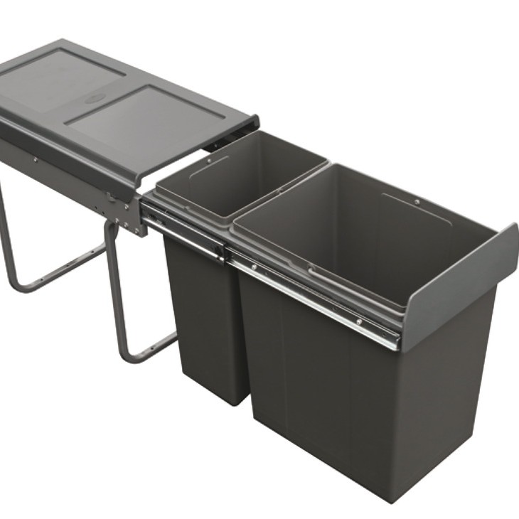Pull Out Waste Bins 10L & 20L Floor Mounted for Hinged Door