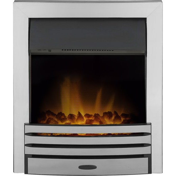 Ruby Electric Fire in Chrome with Remote Control