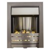Sapphire Electric Fire in Brushed Steel