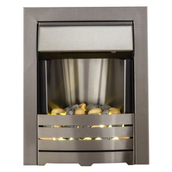 Sapphire Electric Fire in Brushed Steel