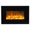 Sureflame Electric Wall Mounted Fire with Remote in Black, 26 Inch