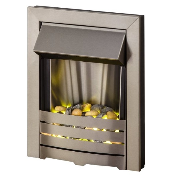 Sapphire Electric Fire in Brushed Steel