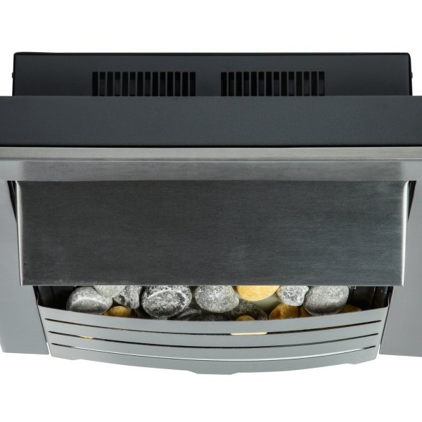 Sapphire Electric Fire in Brushed Steel