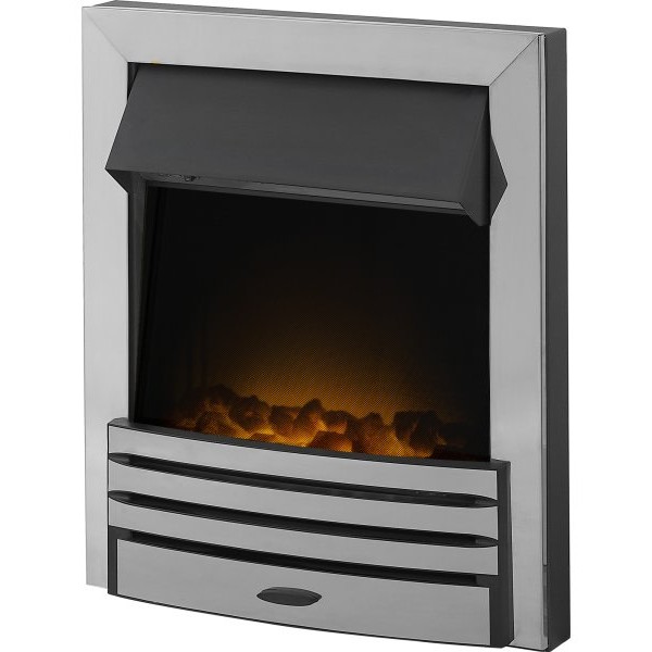 Ruby Electric Fire in Chrome with Remote Control