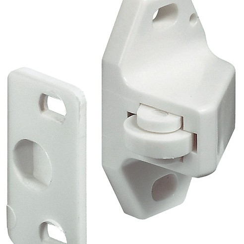 Plastic Roller Catch White
