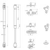 Gas Strut Stay 50NM For Cabinet/Cupboard Doors
