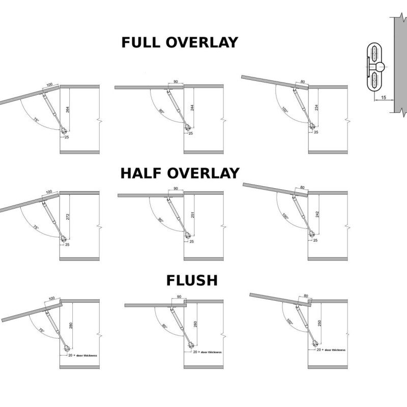 Gas Strut Stay 50NM For Cabinet/Cupboard Doors
