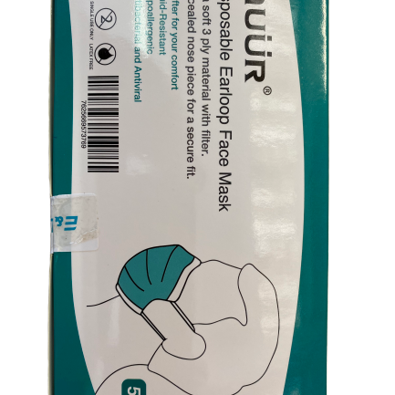Nuur 3 Ply Face Mask CE Approved Pack 50