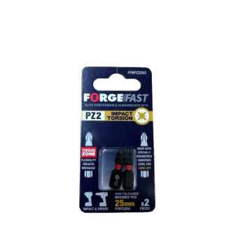 ForgeFast Impact Bits PZ2 x 25mm Card of 2