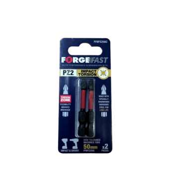 ForgeFast Impact Bits PZ2 x 50mm Card of 2