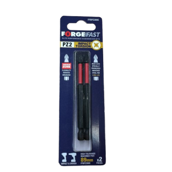 ForgeFast Impact Bits PZ2 x 89mm Card of 2