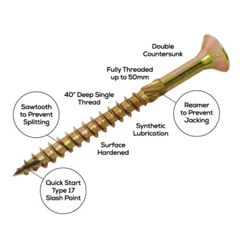 Spectre Advanced Pozi Woodscrews 5.0 x 60mm Box of 100 