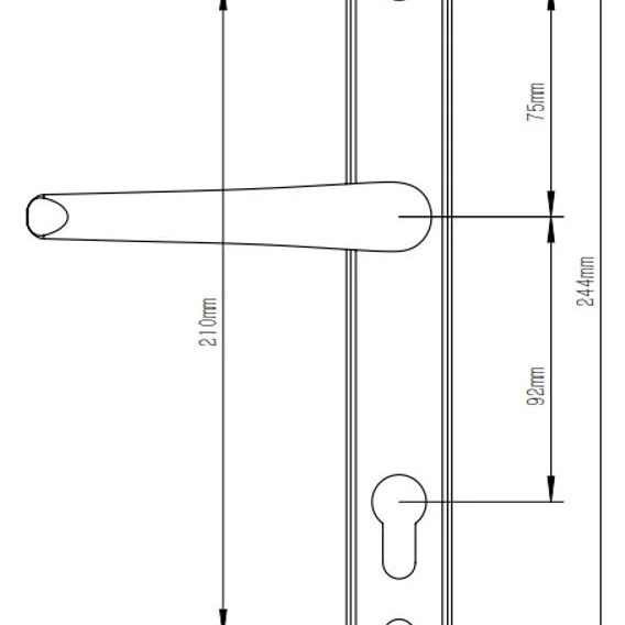 Ellbee UPVC Door Handles Black