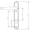 Stanway Black UPVc Door Handle