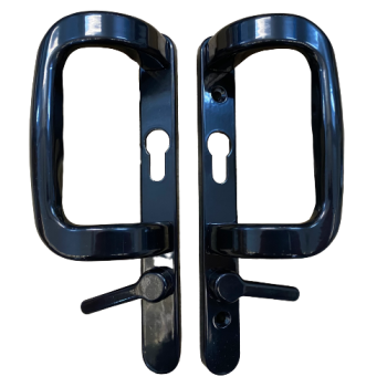 UPVC Inline Patio Door Handle Fuhr Locking Black