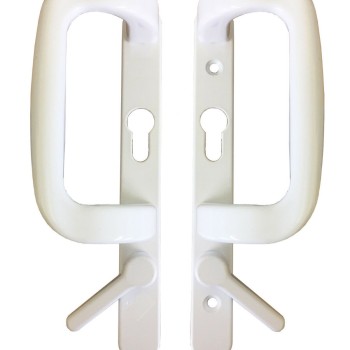 UPVC Inline Patio Door Handle Fuhr Locking White