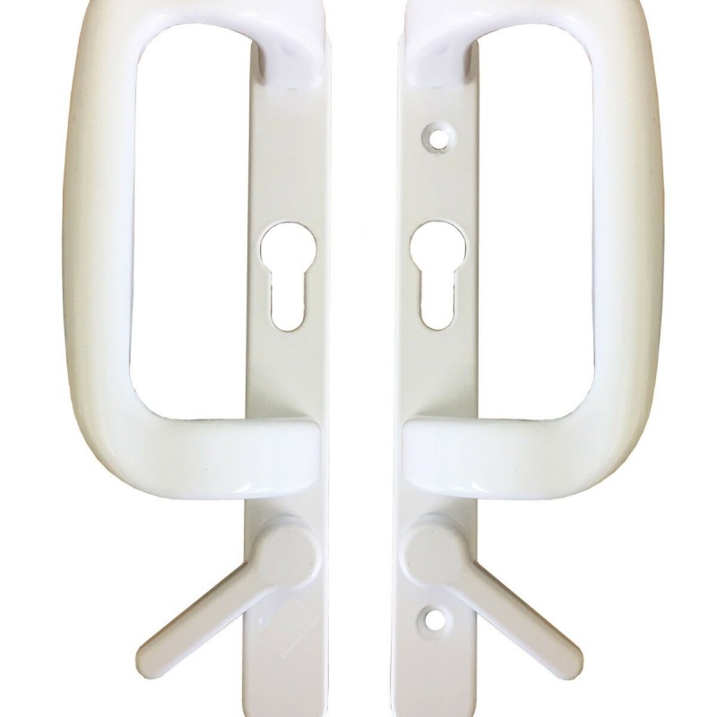 UPVC Inline Patio Door Handle Fuhr Locking White