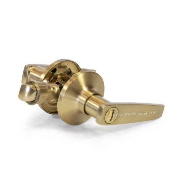 Door Handle Set Brushed Brass Privacy 25mm Latch
