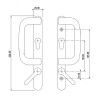 UPVC Inline Patio Door Handle Fuhr Locking Black
