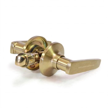 Door Handle Set Brushed Brass Passage 25mm Latch