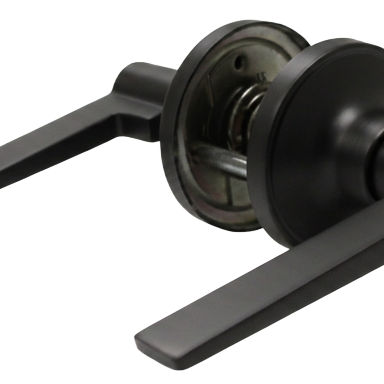 Black Flat Bar Passage Set 25mm Tube Latch
