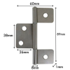 3 Leaf Satin Door Hinge 85mm