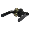 Quad Black Privacy Handle Set 25mm Tube Latch
