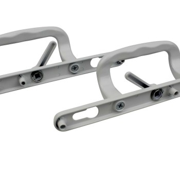 UPVC Inline Patio Door Handle XL Locking White