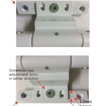 Adjustable Rebated Butt Hinge 9-16mm All-In-One Brown