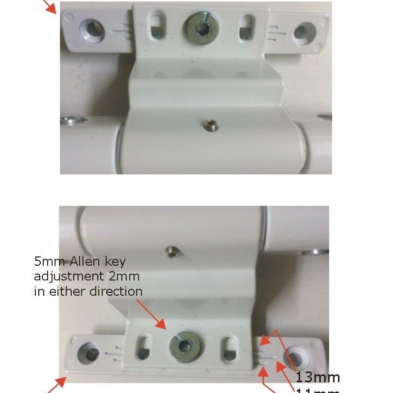 Adjustable Rebated Butt Hinge 9-16mm All-In-One White