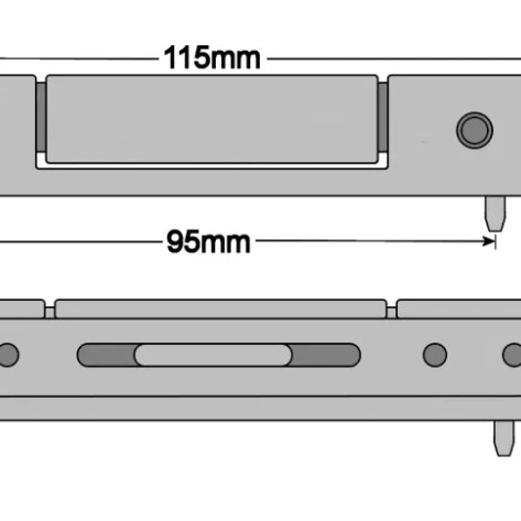 UPVC Butt Hinge WMS Style White Flat