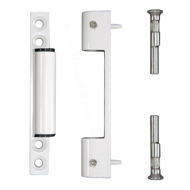 UPVC Butt Hinge WMS Style White Flat