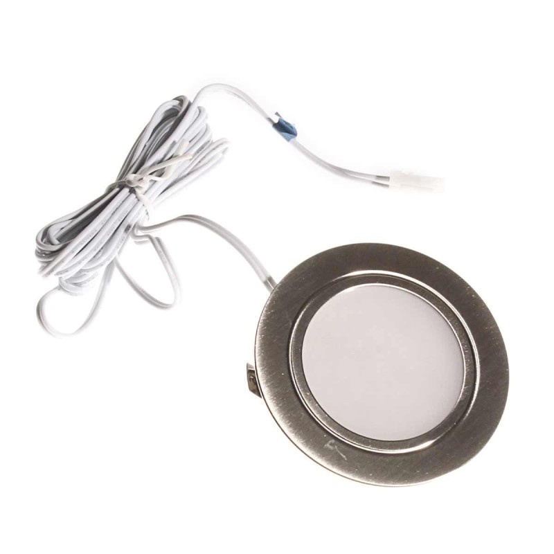 Recessed Cabinet Light LED Matt Chrome 65mm